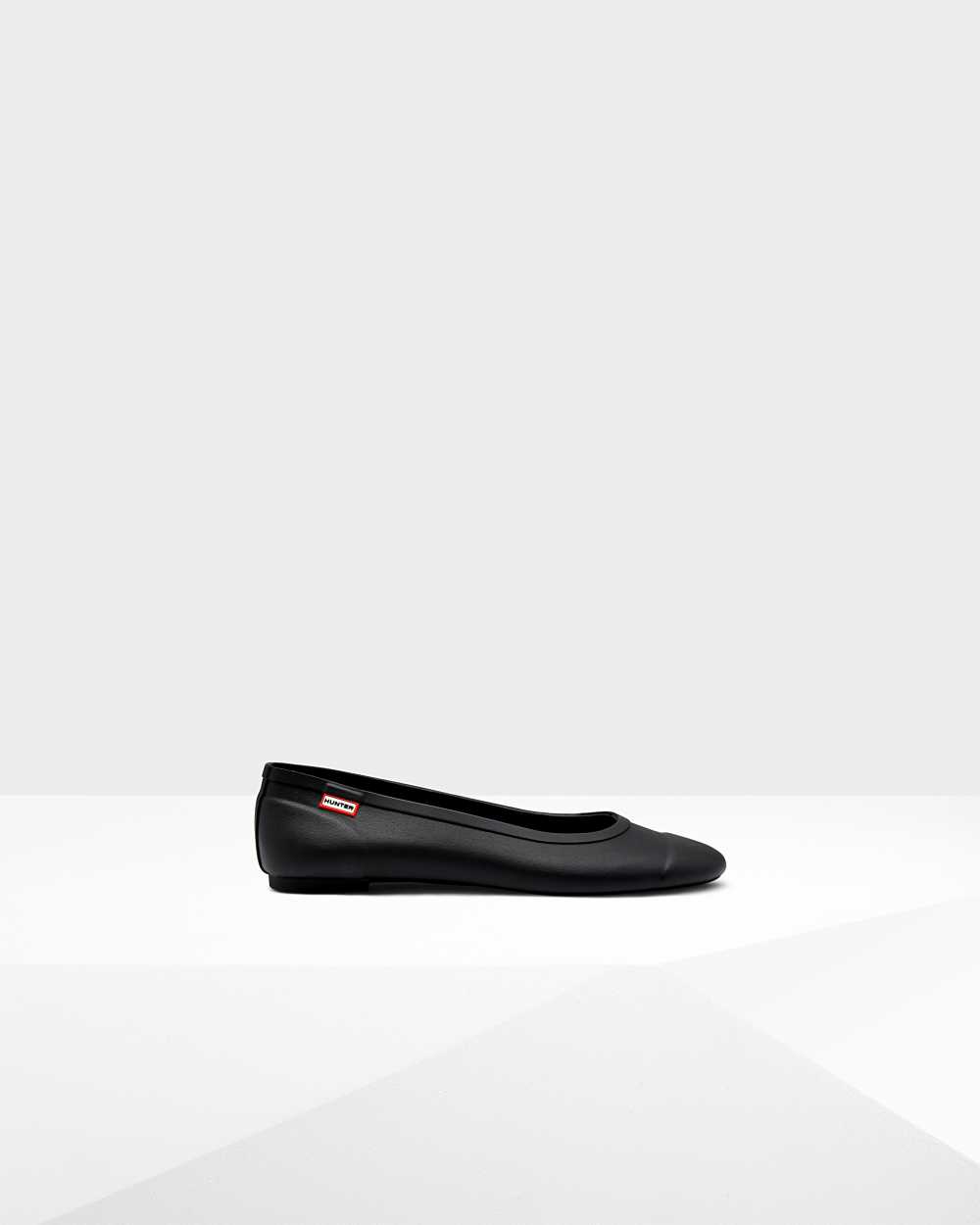 Womens Hunter Original Tour Ballet Flats Black | IDQNMC-718